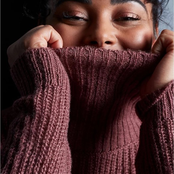 NWT Torrid Size 0X (L or 12) Walnut Turtleneck Pullover Sweater - Picture 3 of 5